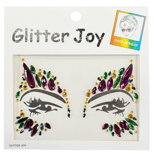 Halloween Face Gems Face Jewels Sticker Eyes Body Gem Sticker Temporary Face Tattoos,5-Pack, Multi-Color
