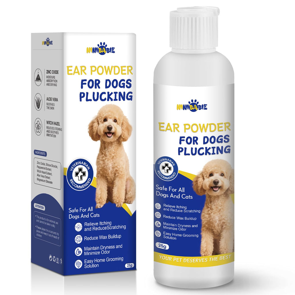 Ninibabie Dog Ear Powder for Hair Removal – Grooming Grip Powder for Poodles & Doodles, Grooming Aid for Pet Ear Cleaning