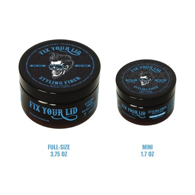 Fix Your Lid Travel Variety Pack | 4pk 1.7oz - Ultra Light Pomade Low Hold - Forming Cream Medium Hold - Styling Fiber High Hold - Hair Pomade Medium Hold High Shine - Mens Hair Styling Set