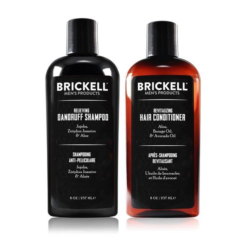 Brickell Men's Dandruff Shampoo & Conditioner Set - All-Natural, Organic Hair Care Routine for Men