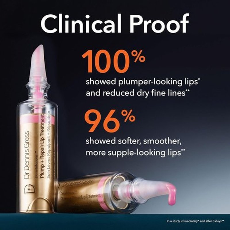Dr. Dennis Gross DermInfusions Tinted Lip Treatment - Plump & Repair with Hyaluronic Acid - 10 mL Clear