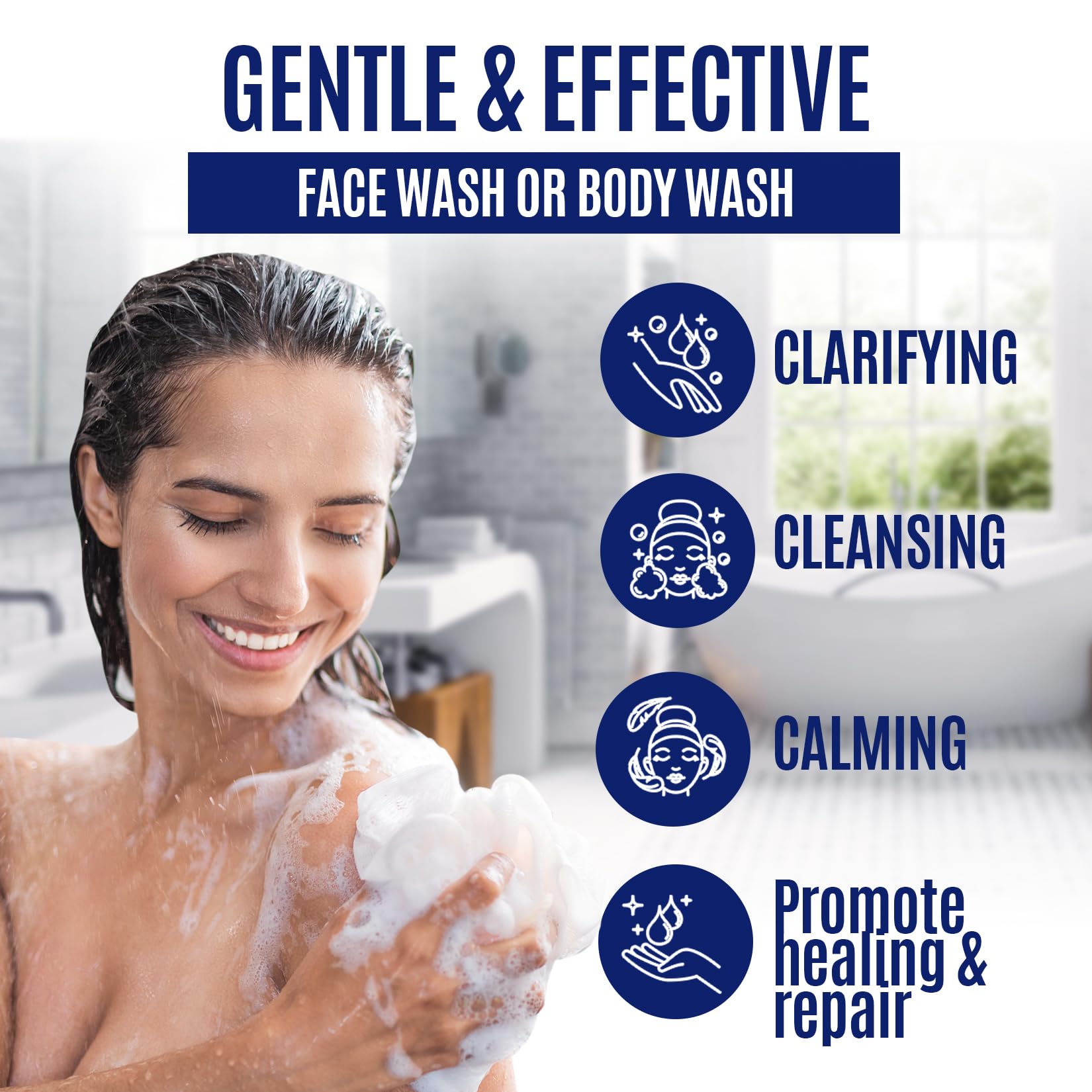 Zinc Soap Bar with Zinc Pyrithione – Gentle All-Natural Face & Body Wash – Daily Cleansing Formula for Oily, Sensitive & Blemish-Prone Skin – Exfoliating Bath Bar Skincare Cleanser – Made in USA