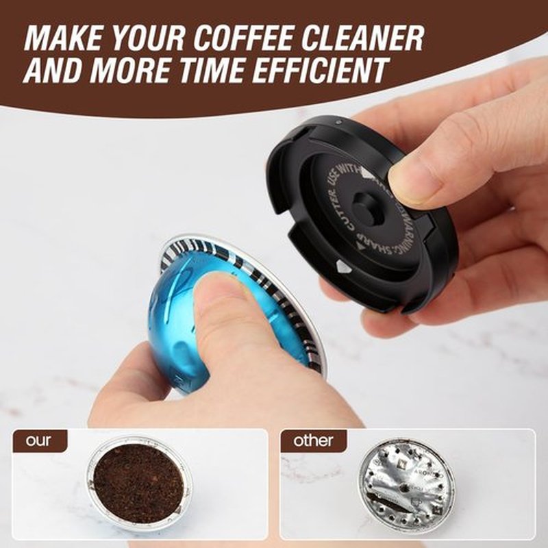 Skiennix Reusable Double Pods Kit - Compatible with Nespresso Vertuo | 52 Foil Seals Included