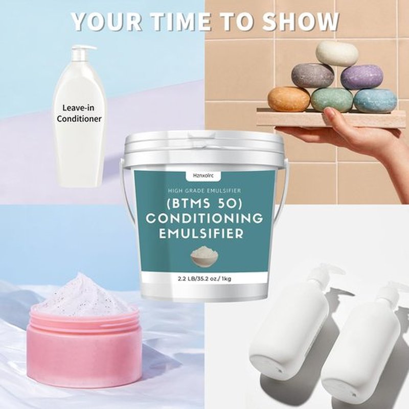 2.2lb BTMS 50 Conditioning Emulsifier for Making Leave-in Conditioner, Premium BTMS 50 Conditioning Emulsifier Granules, Higher Activity than BTMS 25, Suitable for Making Lotions, Shampoos and More
