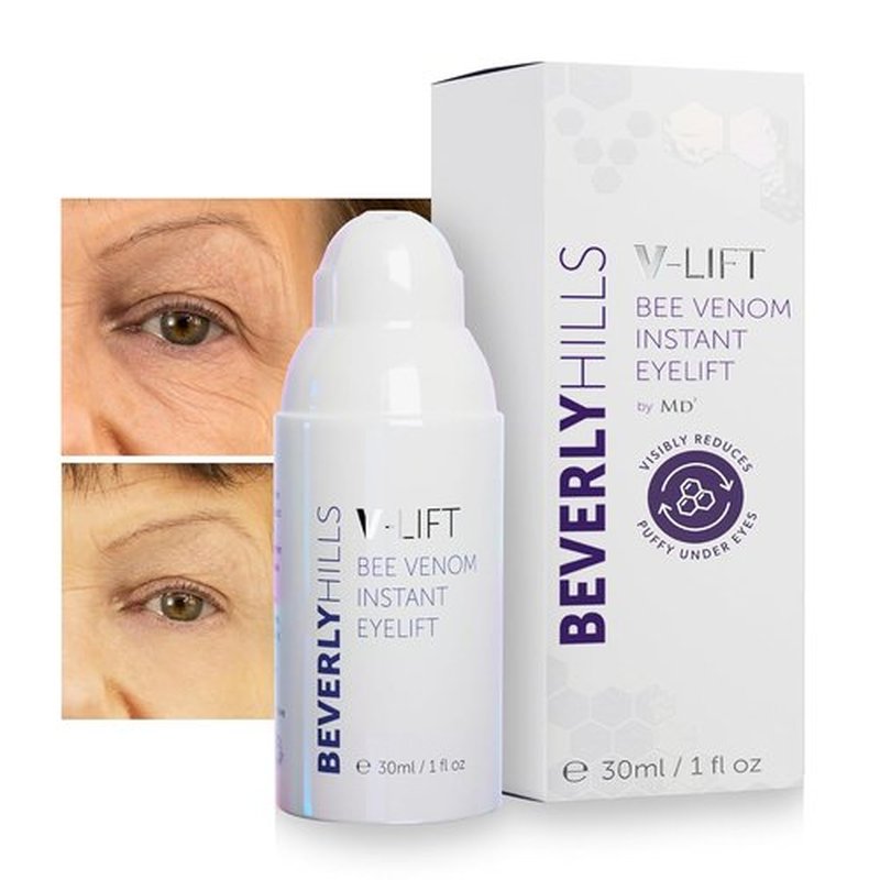Beverly Hills V-Lift Eye Serum - Instant Eye Lift & Tuck with Bee Venom for Dark Circles | 30mL (120 Day Supply)