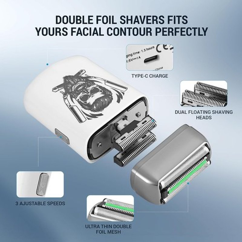BESTBOMG® Hair Clippers - Professional Beard Trimmer Kit with Ceramic T-Blade | Perfect for Barbers & Gifts