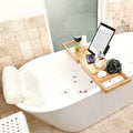 Bamboo Bathtub Tray Caddy Expandable - Over The Tub Bath Caddy Tray for Bathtub Accessories for Relaxing Spa, Bamboo Bath Tray for Tub Accessories for Bathtub for Women. Bath Spa Gifts for Women.