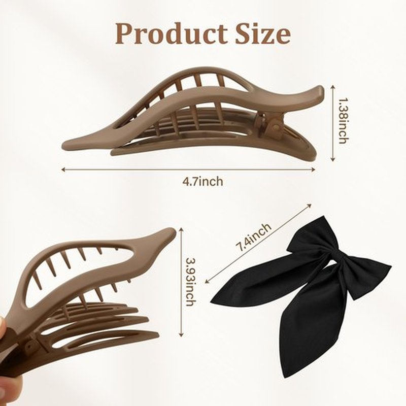CWJCYTNSN 8 Pcs Cute Hair Clips for Women Sturdy French Flat Hair Clips for Thick Hair No Slip Large Hair Bows Clips for Girls Back to School Gifts