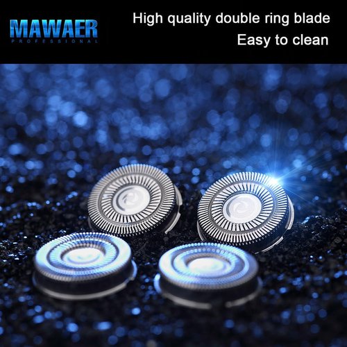 FREEBIRD Double Ring Replacement Blades - 4PCS Compatible with Flexseries Pro Head Shaver
