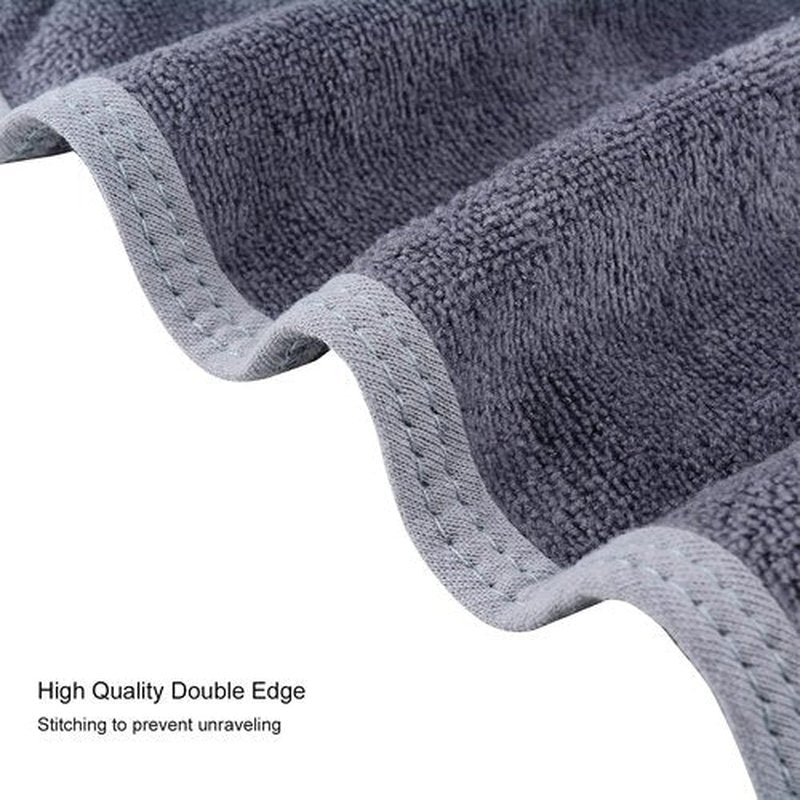 Mars wings Microfiber Facial Cloths (Facial Towels), 8 Pack (12 x 12 inch), Super Absorbent, Quick Drying Fast, Soft, Eco-Friendly, for Facial Wash Cleansing, Make-up Removal, Baby and Travel (Grey)