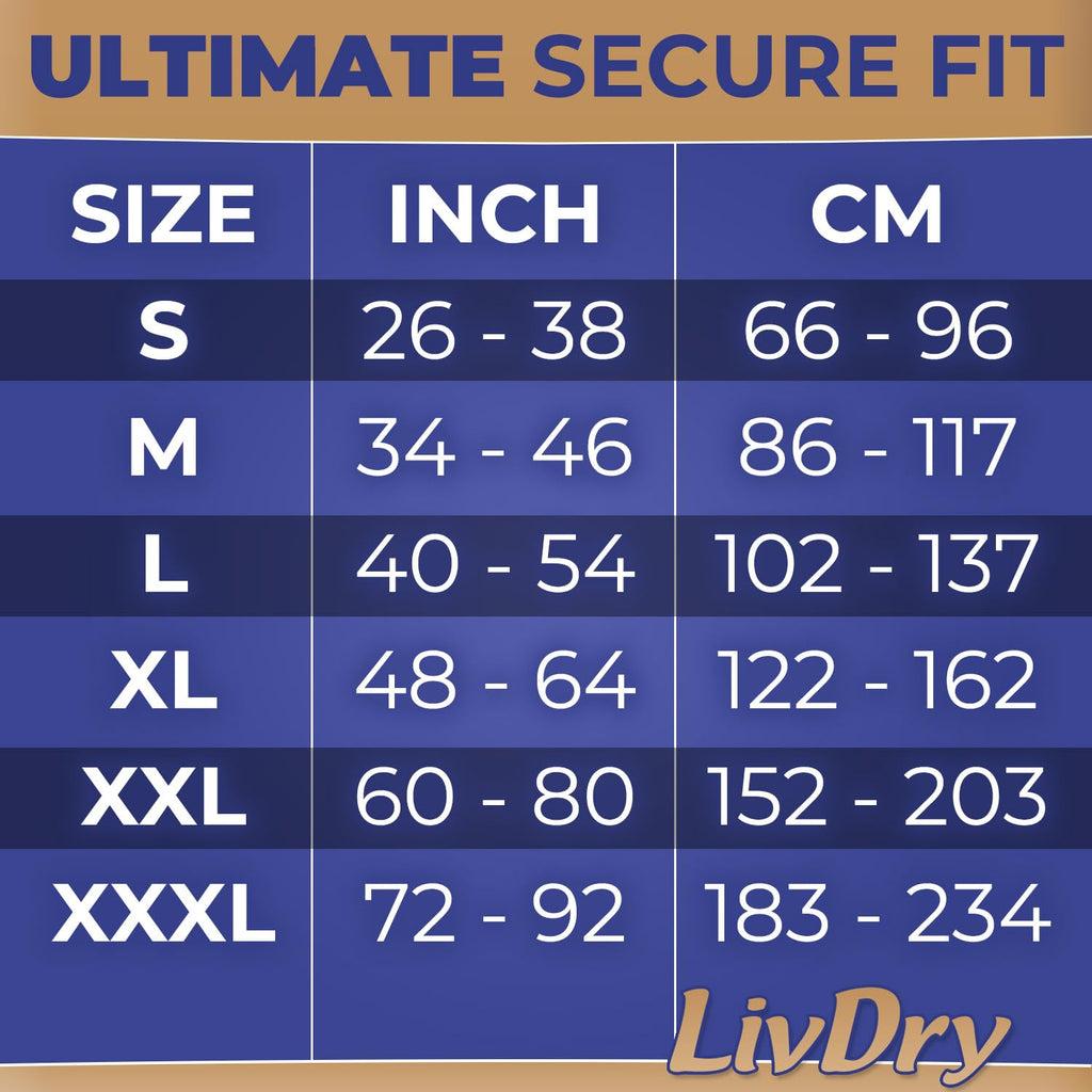 LivDry Ultimate XL Adult Incontinence Underwear, High Absorbency, Leak Cuff Protection, X-Large, 48-Pack