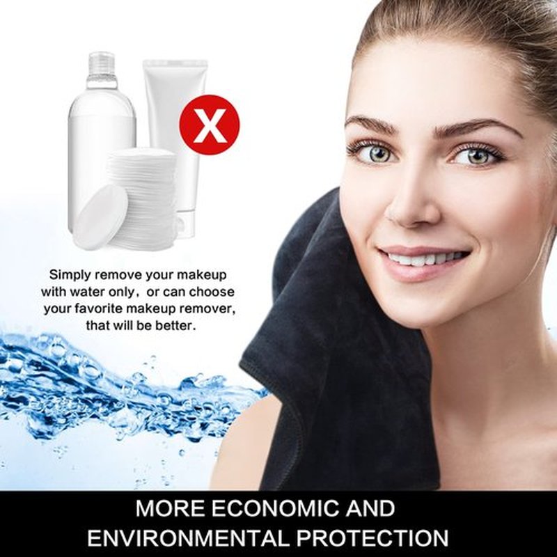 SINLAND Microfiber Facial Cloths Fast Drying Washcloth 12inch x 12inch Absorbent Face Wash Cloth Soft Makeup Remover Cloths