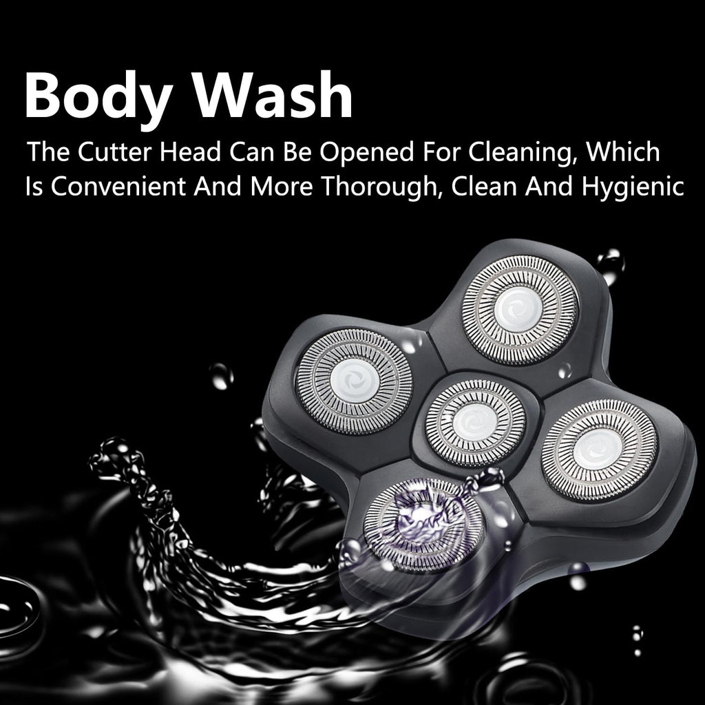 SOLASKY Brand 5 Blades Shaver Replacement Head Compatible with Skull Shaver, Magnetic Version Head Shaver Replacement Heads Compatible with Skull Shaver