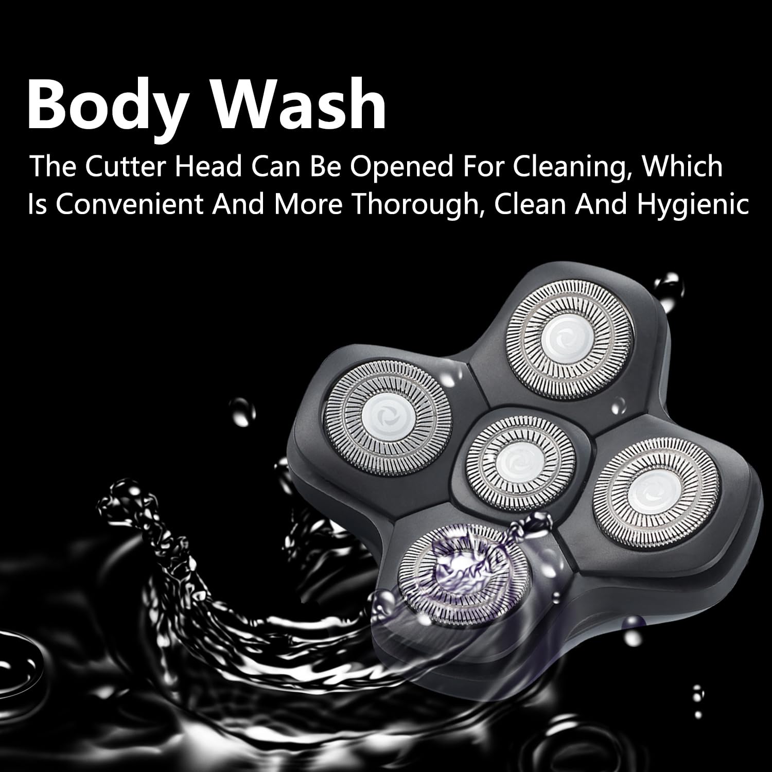 SOLASKY Brand 5 Blades Shaver Replacement Head Compatible with Skull Shaver, Magnetic Version Head Shaver Replacement Heads Compatible with Skull Shaver