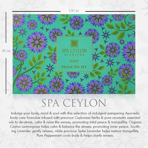 Spa Ceylon SLEEP HOME SPA SET | Body Care Set & Mini Travel Bag | Organic Self-Care Set | Vegan | Holiday Gift Set