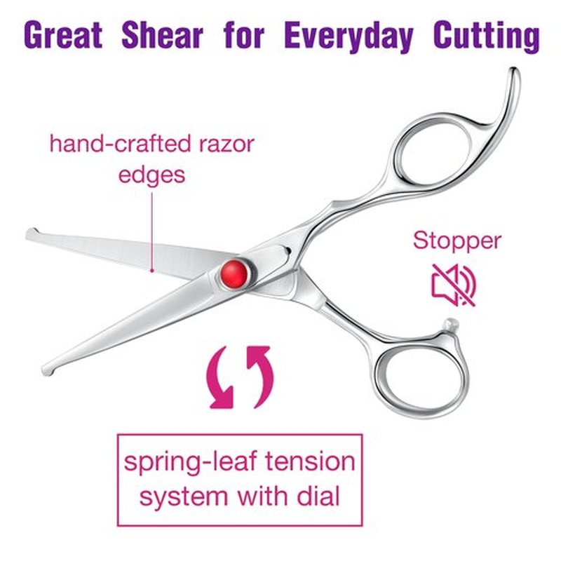 6" Kids Hair Cutting Scissors Shears Safety Rounded Tips Kids Haircut Scissors for Children Baby Toddler Girls Boys Japanese Stainless Steel Silver Christmas Thanksgiving Gift Dragon Creek