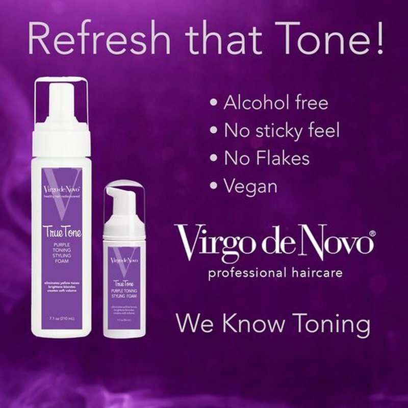 True Tone Purple Toning Foam - Brightens Blonde Hair & Removes Brassiness - 1.7 oz