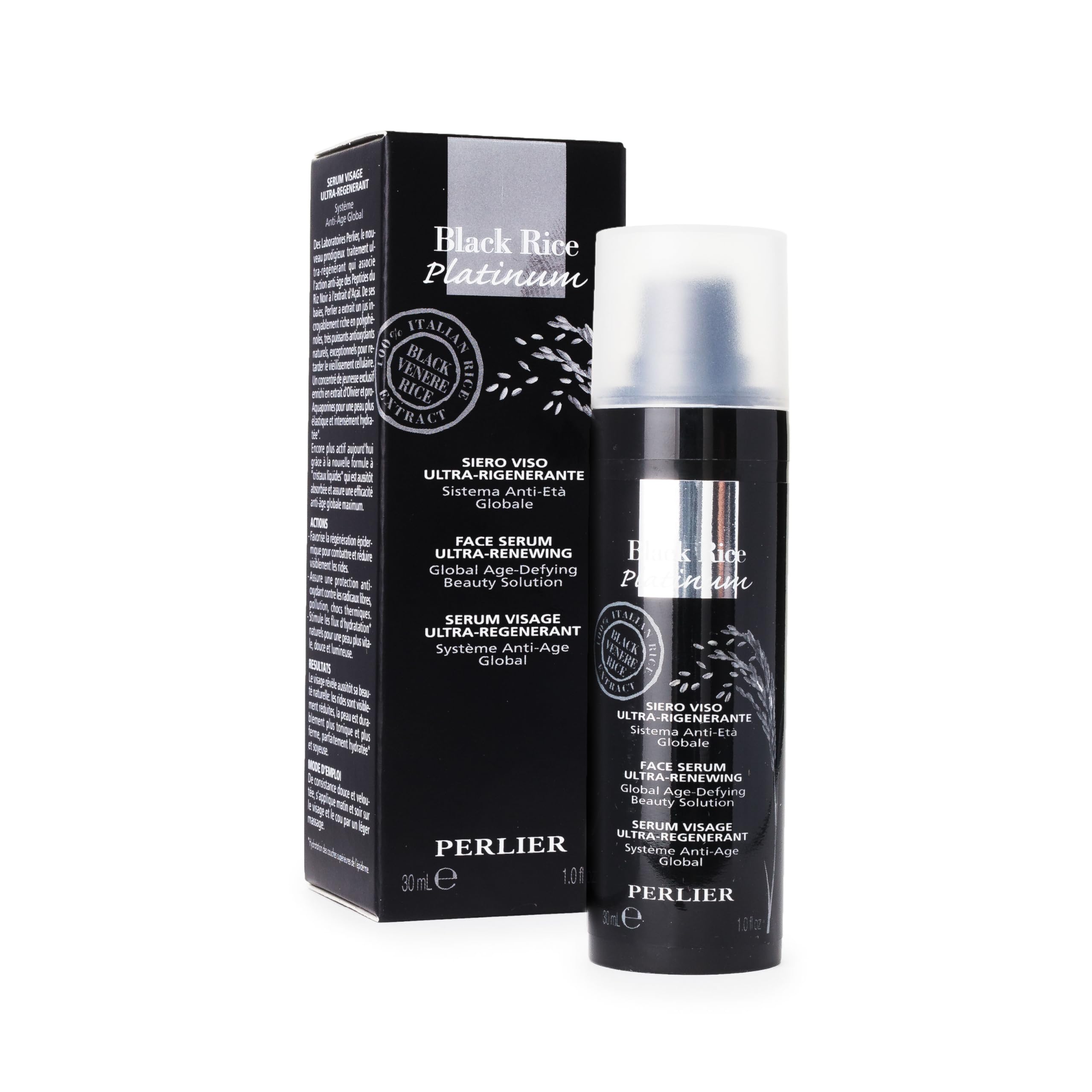 Perlier Black Rice Platinum Face Ultra Renewing Serum, 1 fl. oz.