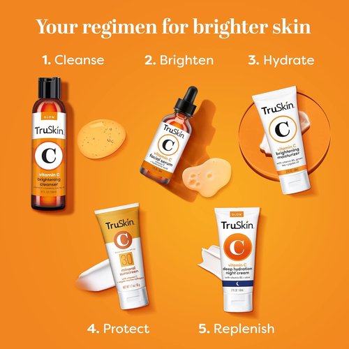 TruSkin Mineral Sunscreen SPF 30 - Broad Spectrum Zinc Oxide Protection with Squalane & Vitamin C | 1.7 fl oz