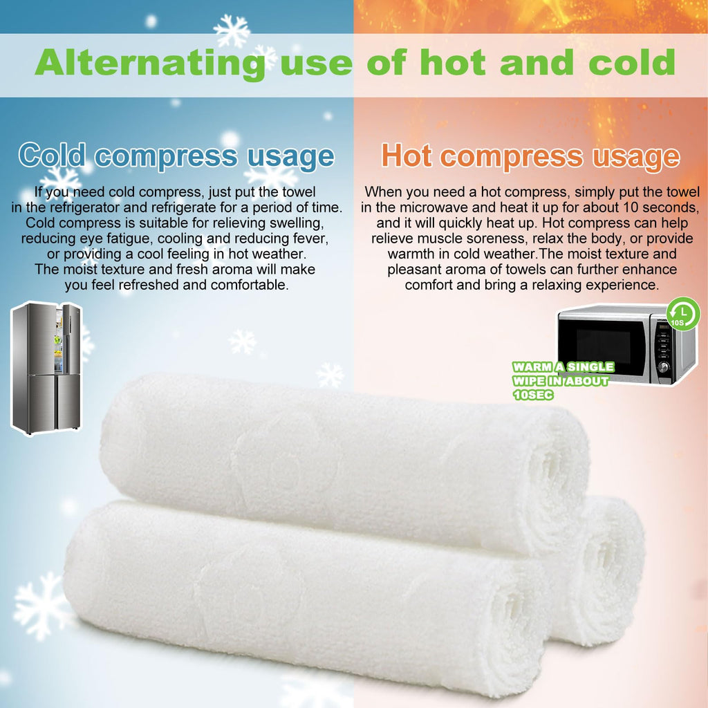 Moist Cotton Towel Bulk Moist Towelettes Individually Wrapped 8.7" x 8.7",White Towel Services,Refreshment Pre Moistened Towels for Travel Sport Party Spa Dentist (1 Count (Pack of 400), Mint)