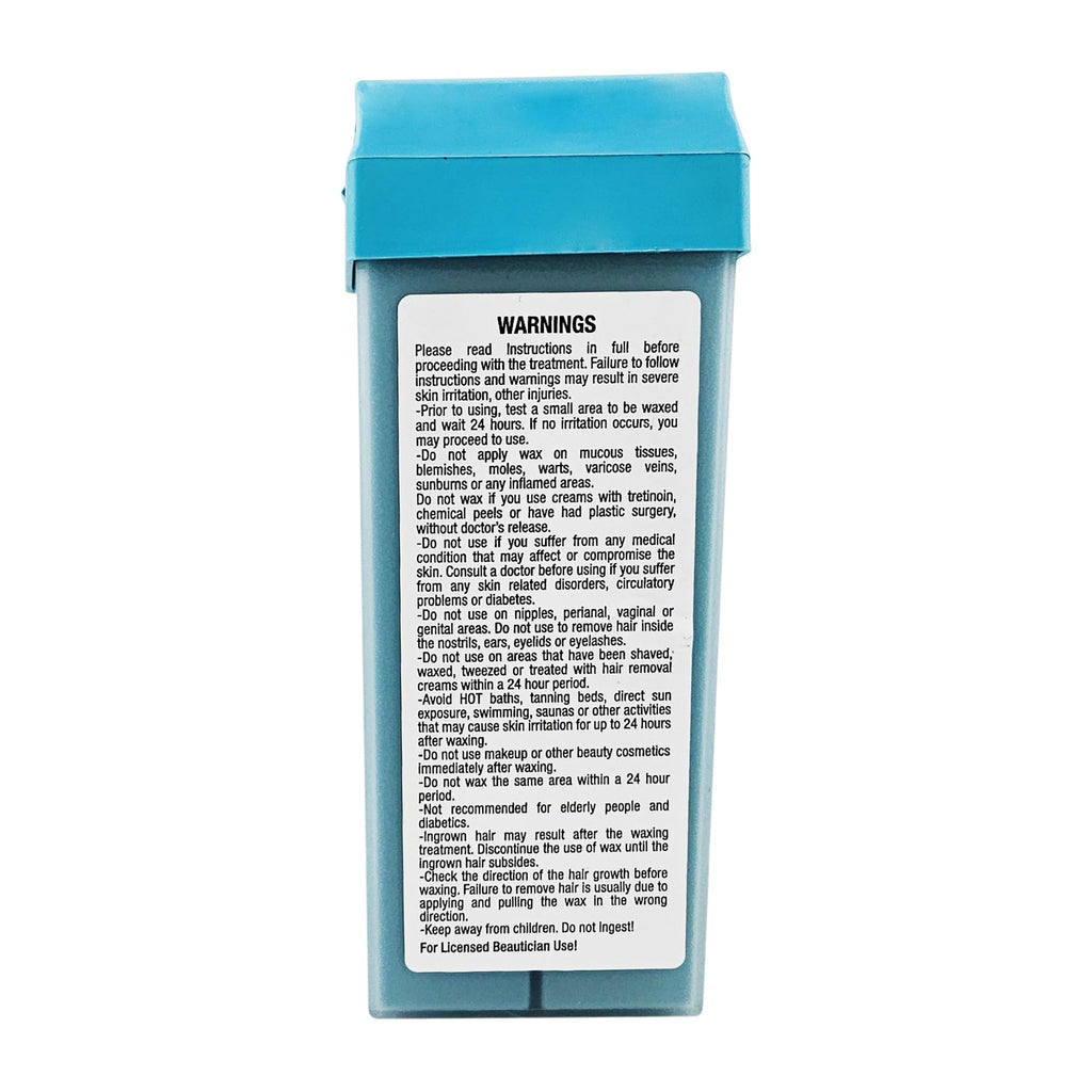 Waxness Soft Wax Cartridge Marine Blue 3.38 oz (96 g) – Professional Strip Wax Roll-On for Face & Body – Made in Italy