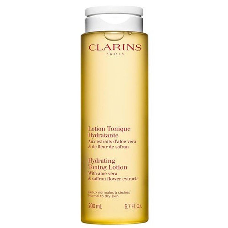 Clarins Hydrating Toning Lotion - Cleanses, Tones & Hydrates | Alcohol-Free | For Normal to Dry Skin