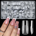 LuckyAttic 600pc Medium Square Fake Nails Clear Press on Nails Medium Gel Nail Tips Square Full Cover False Nail Artificial Fingernail Clear Soft Gel Nail Tip for Acrylic Nail Extension