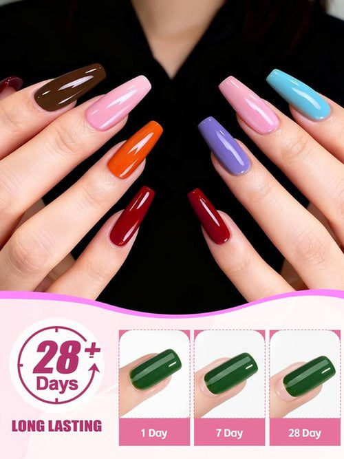 24 Colors Acrylic Powder Set, EBANKU Pink Nude White Black Purple Acrylic Nail Powder Professional Nail Powder for Nail Acrylic Extension, Nail Carving, No Nail Lamp Needed, 0.35oz*24