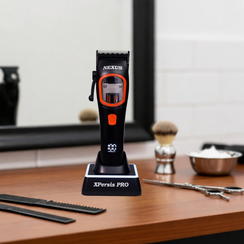 XPERSIS PRO Nexus Professional Barber Hair Clippers for Men Vector Motor Dual Coil 9000 RPM Low Vibration