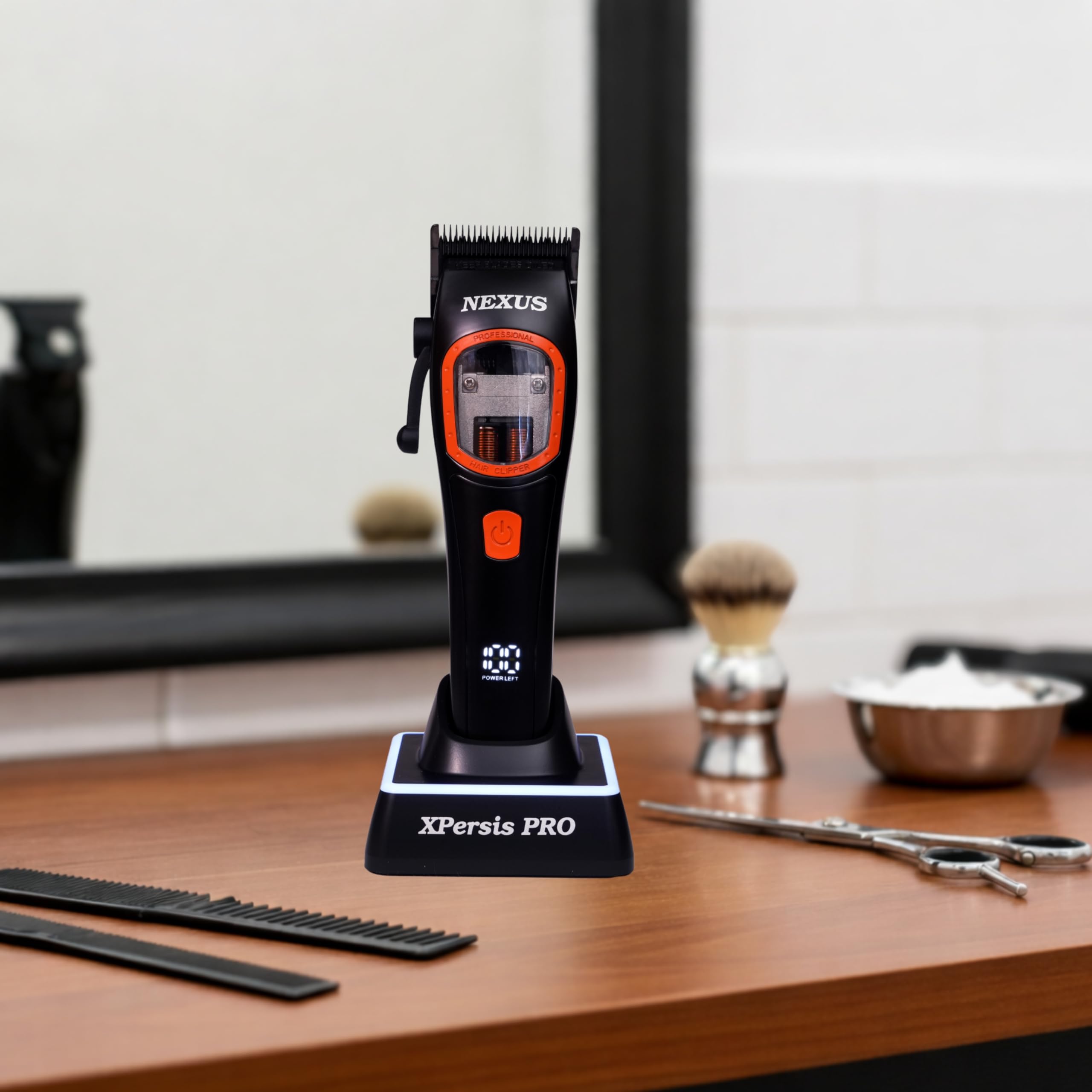 XPERSIS PRO Nexus Professional Barber Hair Clippers for Men Vector Motor Dual Coil 9000 RPM Low Vibration