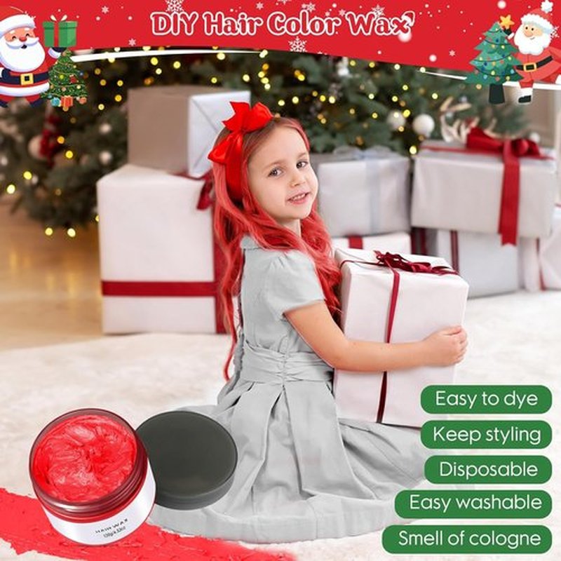 Skiennix Red Hair Dye - Temporary Hair Color Chalk for Girls | Perfect for Parties & Holidays