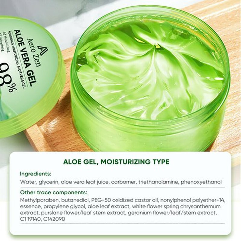 Organic Aloe Vera Gel for Face Made within 12 Hours of Harvest, 98% Pure Aloe Vera Gel for Skin, Scalp, & Hair, Soothing Aloe Face Moisturizer, Multipurpose Skin Care（20oz）