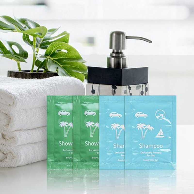 Bulk Hygiene Kits for Homeless ,Travel Size Body Wash and Shampoo Bulk 0.28fl Oz,Travel Size Shower Gel Set，Shampoo Bulk Travel Size ,Hotel Supplies for Guests (0.28fl Oz(Pack of 50), 50, Count)