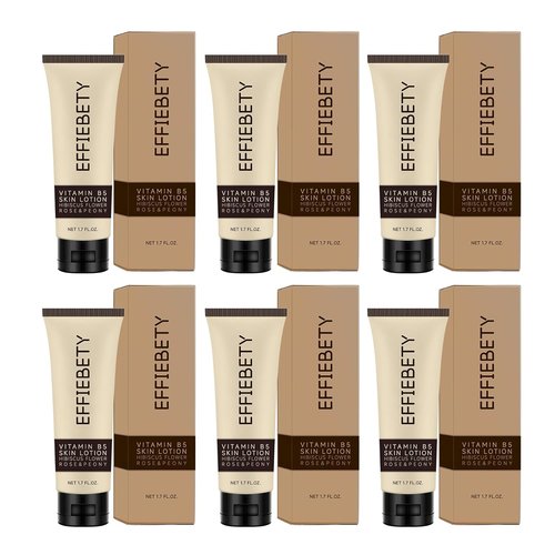 Skiennix Vitamin B5 Skin Lotion - Nourishing Moisturizer with Hibiscus, Rose & Peony | Travel-Size 1.7 fl oz (6 Pack)