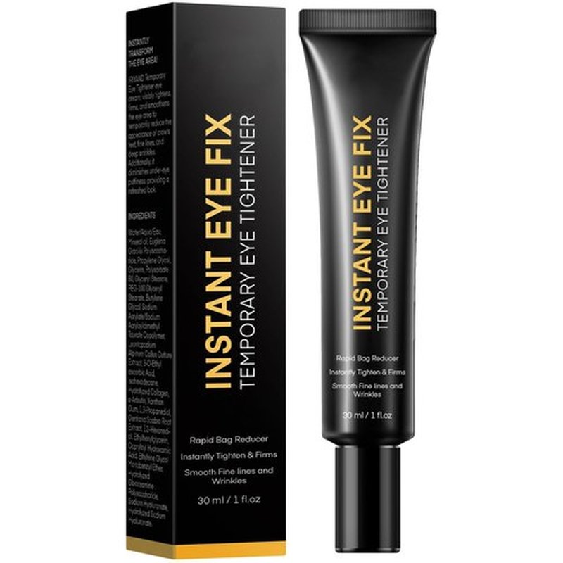 Foffreo Temporary Instant Under Eye Tightener: Reduces Under-Eye Bags, Dark Circles, Puffiness, Wrinkles Advanced Firming Polysaccharide Formula 30 ml