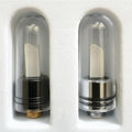 2 Pcs Ceramic Precision Heating Tips with Protective Caps (Black & Silver)
