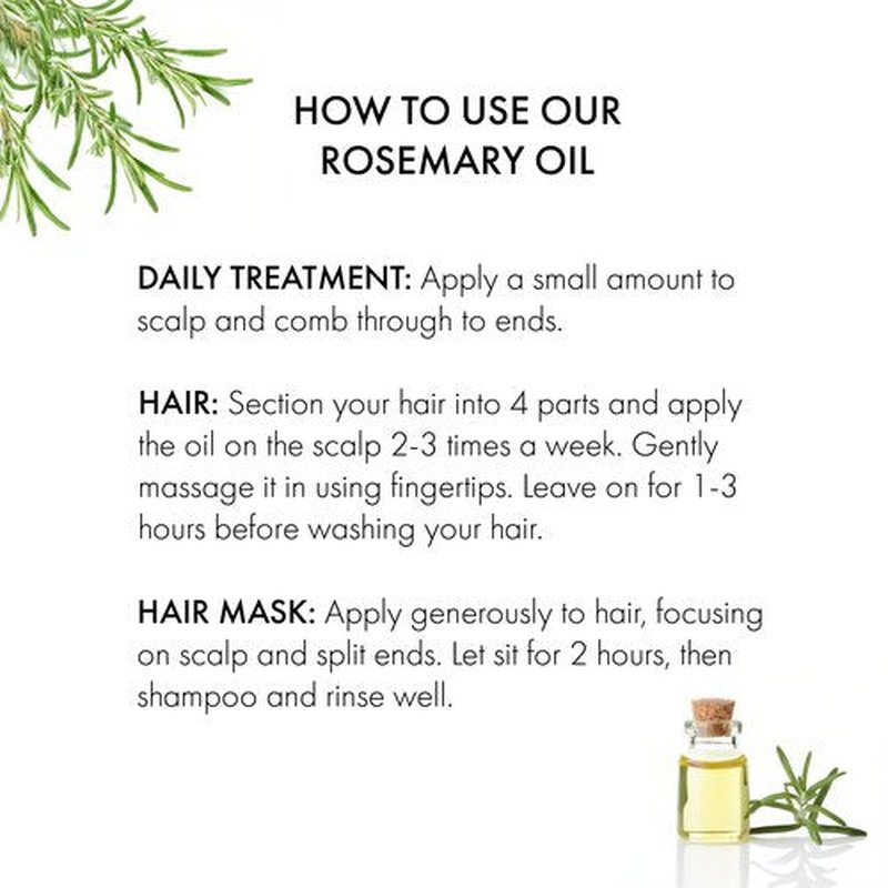 Soothing House 100% Natural Rosemary Hair & Scalp Oil – Strengthens, Nourishes & Moisturizes – Reduces Breakage & Frizz – Handcrafted with Castor, Jojoba & Vitamin E – All Hair Types (4oz)