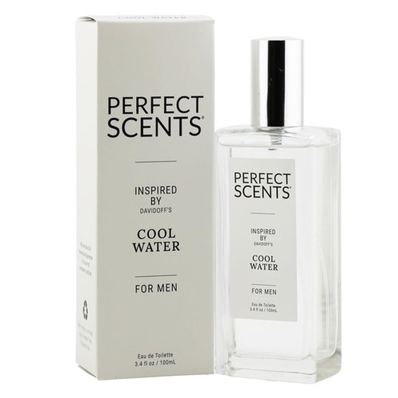 Perfect Scents | Cool Water Inspired Men's Eau de Toilette - Clean, Vegan, 3.4 Fl Oz