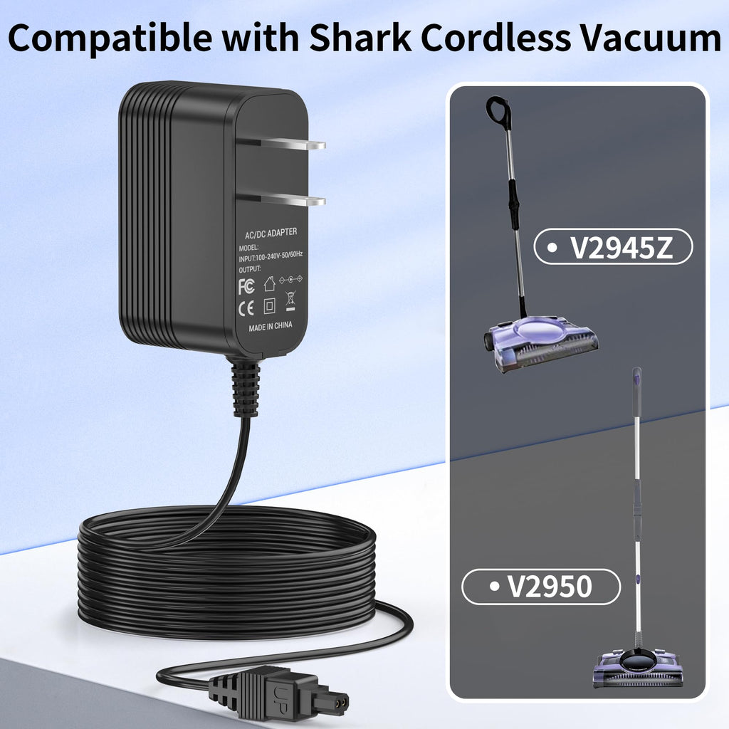 Charger for Shark V2945Z V2950 XA2950 Carpet Sweeper Power Cord Replacement P/N YLS0041-T110025 Vacuum AC/DC Adapter Supply