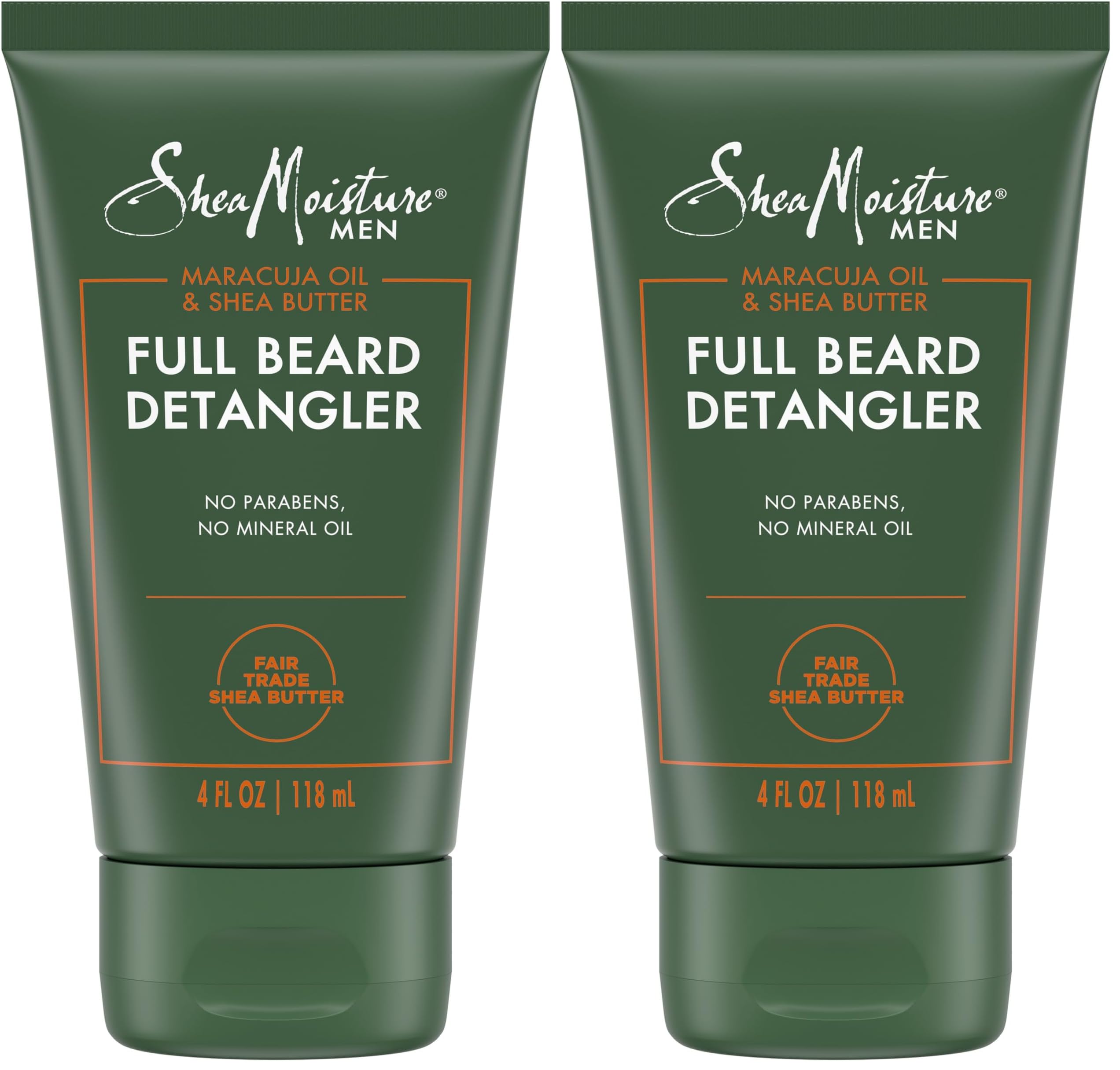 SheaMoisture Beard Conditioner,Full Beard Detangler for Full Beards,Maracuja Oil and Shea Butter,Paraben Free,4 oz,(Pack of 2)
