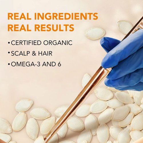 Pumpkin Seed Oil for Hair Growth - Pure Natural Cold Pressed Hydrating & Repairing Dry, Damaged Hair, Skin Care (1 Pack)