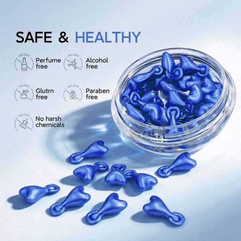 HKH Copper Peptides Serum for Face: 38 Capsules Anti-aging Facial Serum with GHK-Cu Peptide & Hyaluronic Acid for Fine Lines Wrinkles & Dryness - Daily Use for 30+ Women - Travel-Friendly