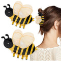 2 PCS Honeybee Hair Claw Clip Bee Hair Clip Cute Acetate Animal Headdress Fashion Anti-slip Bee Hairpin Funny Hair Accessories for Women Girls Styling Thick Hair Hairstyle Decoration（2 Sizes）