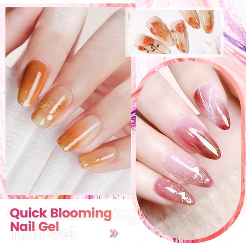 JODSONE Blooming Gel Nail Polish - Clear Marble Effect for Floral Designs | 10ML