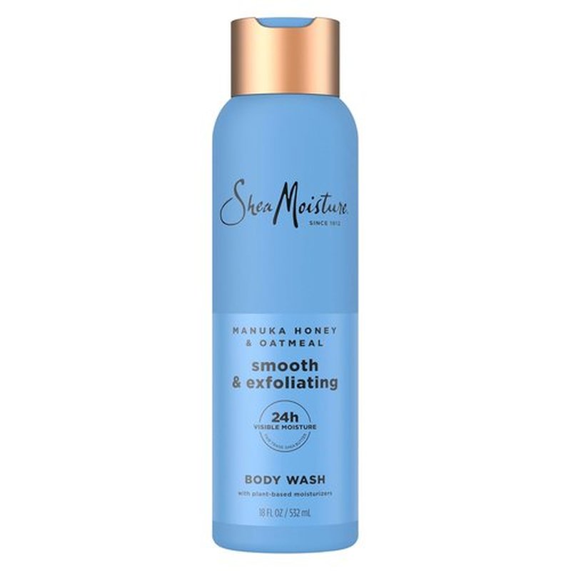 SheaMoisture Manuka Honey Oatmeal Body Wash - Smooth & Exfoliating for 24H Moisture | 18 oz
