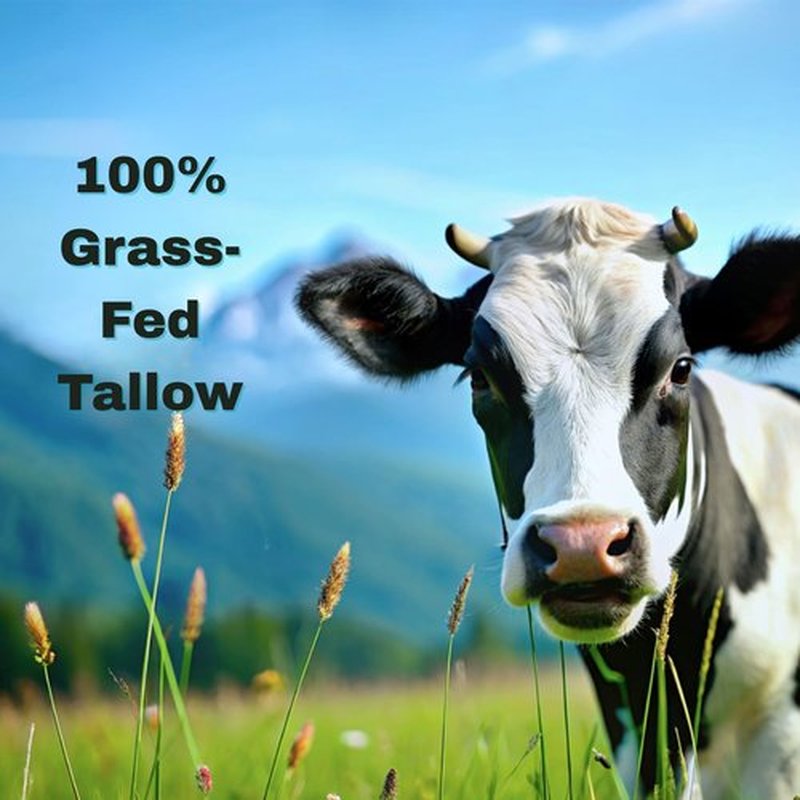 Luxvez Beef Tallow Cream for Skin: Grass-Fed Whipped Tallow Balm with Squalane Jojoba Oil - All Natural Skincare Whipped Moisturizer for Face & Body - for Mature, Dry or Sensitive Skin – 4oz