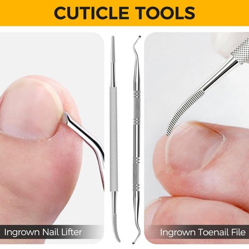 Ingrown Toenail Clippers for Seniors Thick Toenails, Straight Nail Clipper for Men, Heavy Duty Toe Nail Clippers for Thick Nails with Wide Jaw Opening, Professional Ingrown Toenail Removal Kit