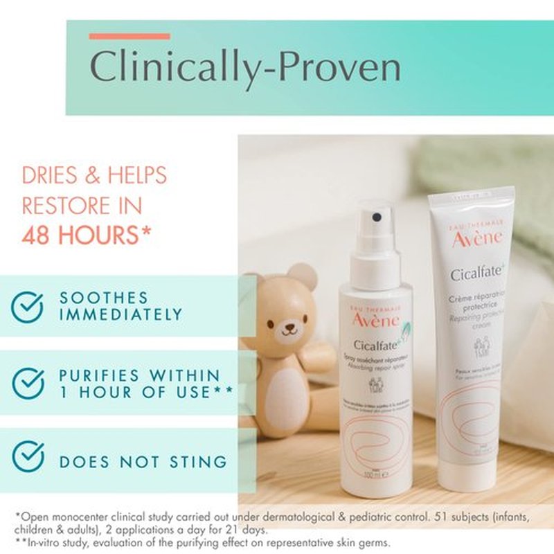 Avène Cicalfate+ Soothing Spray - Restores Irritated Skin Barrier | Safe for All Ages