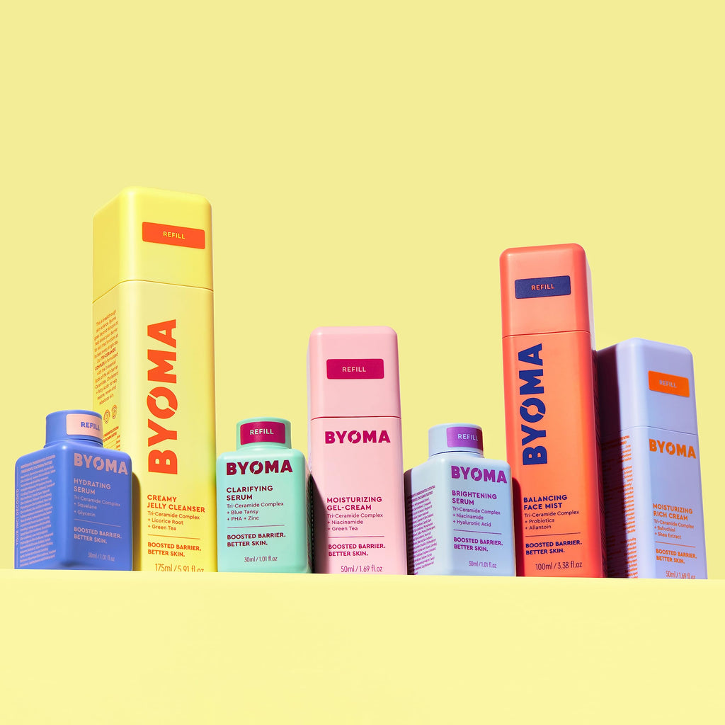 BYOMA Balancing Face Mist Refill - pH Balanced Face Toner with Ceramides, Probiotics & Allantoin - Alcohol Free Toner Spray - Balance, Soothe & Refresh Throughout the Day - 3.38 fl. oz Refill