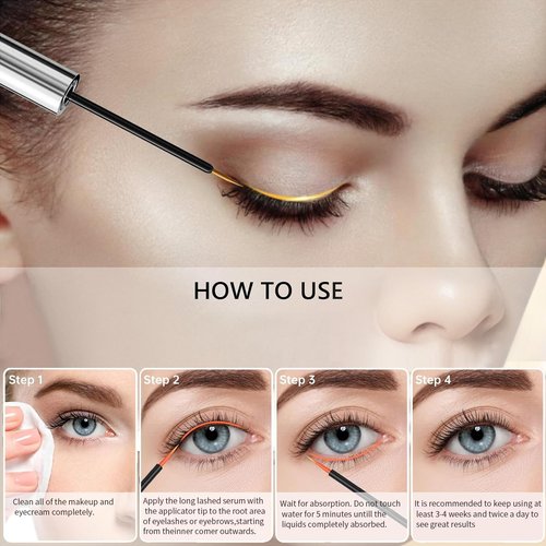 Eyelash Serum To Grow Lashes & Brows – Eye Lash Serum for Eyelash Growth Natural Formula Advanced – Rapid Enhancing Lash Growth Eyebrow Boost(8ML)
